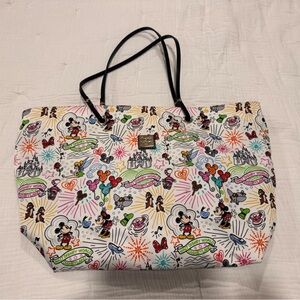 Dooney and Bourke Disney Sketch reversible nylon tote large